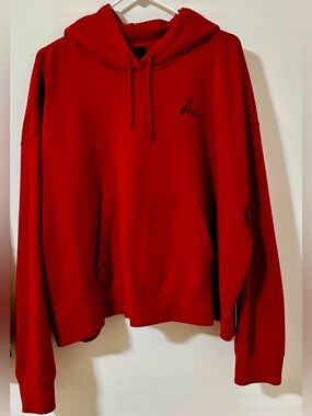 Jordan Men's Red Pullover Hoodie with Jumpman Logo